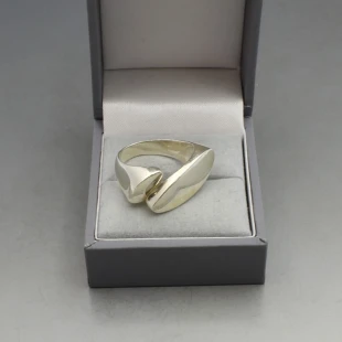  Modernist Silver Ring UK Size M