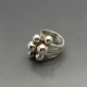  Designer Modernist Silver Ring Size M