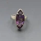 Purple Amethyst Silver Ring 