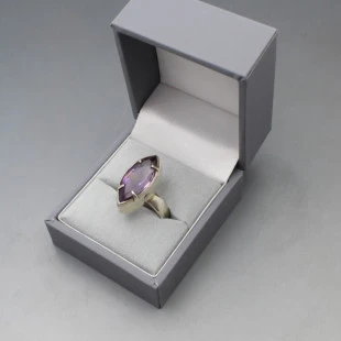 Vintage Amethyst Silver Ring 