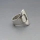 Hans Hansen, Denmark, Modernist  Silver Ring