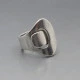 Hans Hansen, Denmark, Modernist  Silver Ring