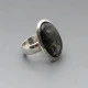 Rutilated Quartz and Silver Ring
