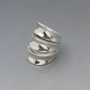 Chunky Silver Statement Ring 