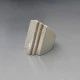 Chunky Silver Modernist Art Deco Style Ring