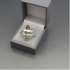 Designer Silver Shell Ring UK Size L