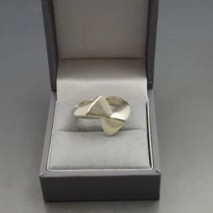 Chunky Modernist Silver Ring 