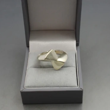Chunky Modernist Silver Ring 