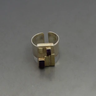 Adjustable Modernist Silver Ring