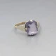 Art Deco Style Amethyst and Silver Ring