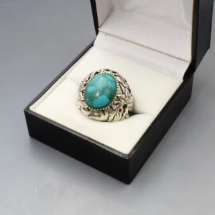 Betty Bennet Navajo Turquoise and Silver Ring