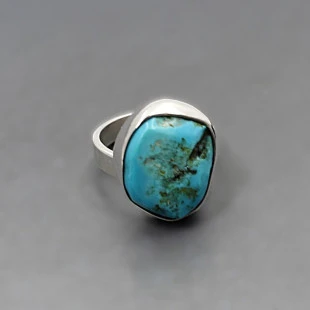 Larimar and Silver Ring