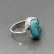 Larimar and Silver Ring