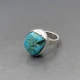 Vintage Larimar and Silver Ring