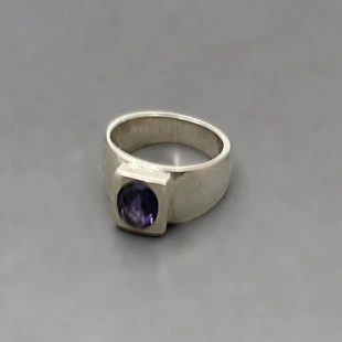 Iolite and Sterling Silver Ring