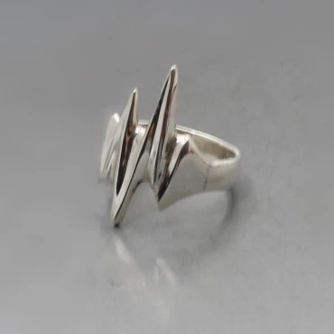 Silver Modernist Ring