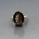 Vintage Smokey Quartz Silver Ring