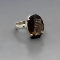 Smokey Quartz Sterling Silver Ring