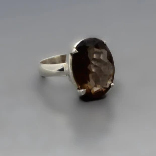 Smokey Quartz Sterling Silver Ring