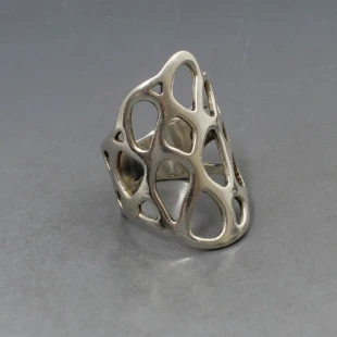 Vintage Silver Abstract Ring