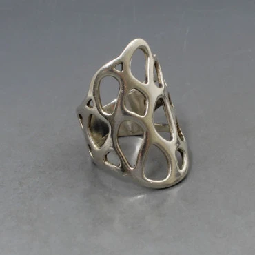 Vintage Silver Abstract Ring