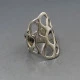 Vintage Silver Abstract Ring Size Q