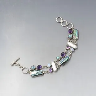 Multi Gem an Pearl Bracelet