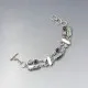 Vintage Multi Gem Silver Bracelet