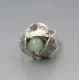 PERLI Aventurine and 800 Silver Ring