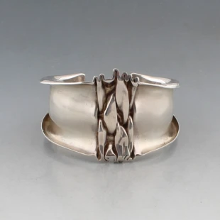 Jacques Moniquet Silver Cuff Bangle