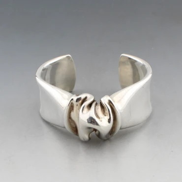 Jacques Moniquet Silver Cuff Bangle