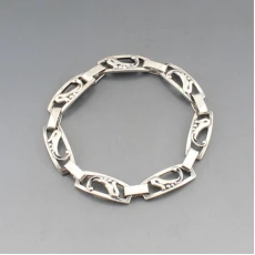 Eiler and Marloe 830 Silver Floral Bracelet