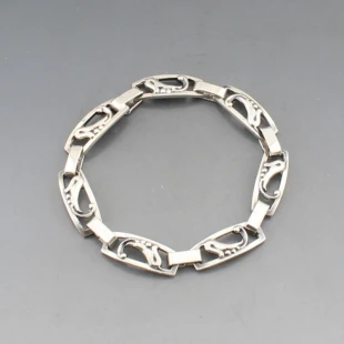 Eiler and Marloe 830 Silver Floral Bracelet