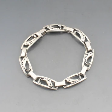 Eiler and Marloe 830 Silver Floral Bracelet