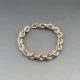 Solid Silver Rope Chain Bracelet 