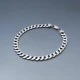 Flat Italy Silver Curb Chain Bracelet