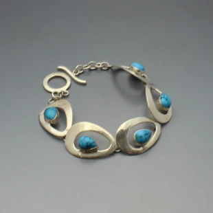 Hi Ho Silver and Turquoise Bracelet