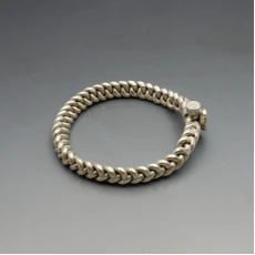 Solid Silver Rope Chain Bracelet