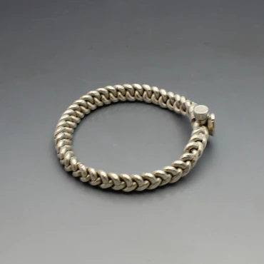 Solid Silver Rope Chain Bracelet