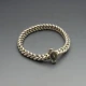 Solid Silver Rope Chain Bracelet