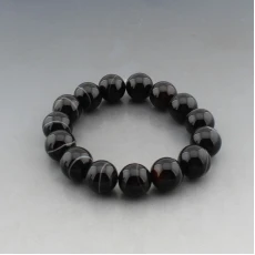 Banded Agate Beads Stretch Bracelet
