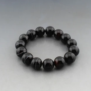 Banded Agate Beads Stretch Bracelet