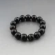 Black Banded Agate Beads Stretch Bracelet