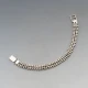 Decorative Flat Silver Chain Bracelet