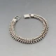 Decorative Flat Silver Chain Bracelet