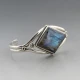 Labradorite  Sterling Silver Bangle