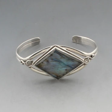 Labradorite  Sterling Silver Bangle
