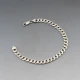 Flat Silver Curb Chain Bracelet