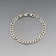 Flat Silver Curb Chain Bracelet