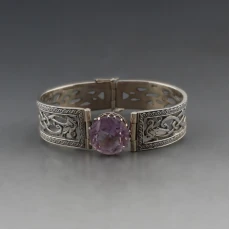 Hamish Dawson Bowman for Celtic Art Industries Amethyst and silver Bangle